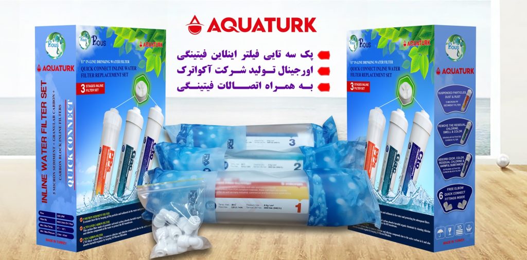 پک سه تایی فیلترهای اینلاین آکوا ترک